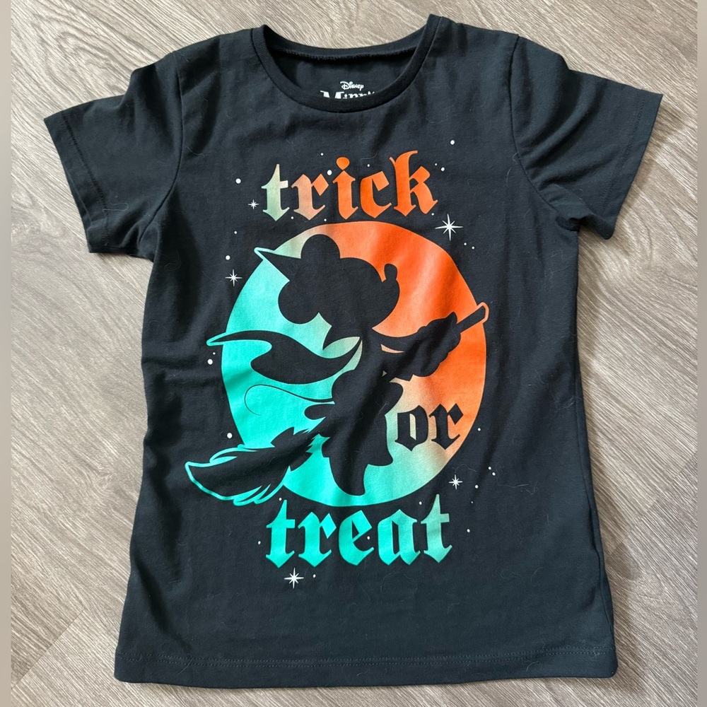 Disney Minnie Mouse Kids Girls Short Sleeve T Shirt Halloween Size 7